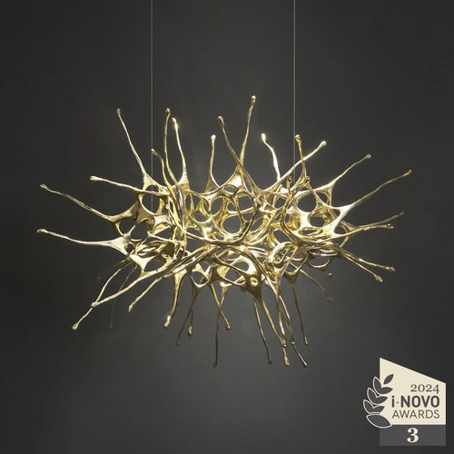 Lampada scultura - DRAGON - TERZANI - a sospensione / in ottone lucidato / in ottone