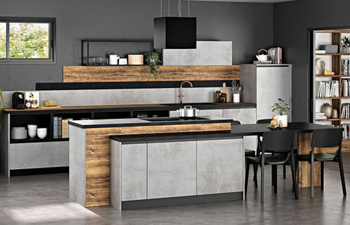 Cucina contemporanea - City - SAGNE - in legno / con isola / di misura media