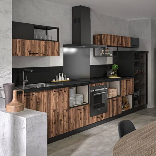 Cucina contemporanea - Furka - SAGNE - in legno / in larice / di grandi dimensioni