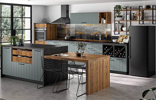 Cucina classica - Scott N°2 - SAGNE - in legno / in acciaio / con isola