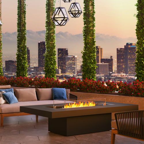 Braciere da giardino a gas - GIN 90 (CHAT) - EcoSmart Fire - a bioetanolo / in calcestruzzo / in acciaio inossidabile