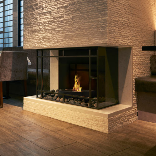 Inserto per camini centrale - GRATE 18 - EcoSmart Fire - a bioetanolo / in acciaio / contemporaneo