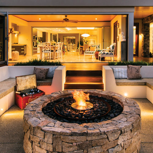 Bruciatore a bioetanolo rotondo - AB8 - EcoSmart Fire - contemporaneo / decorativo