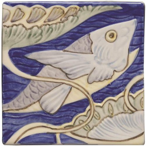 Piastrella in ceramica - FISH FRIEZE - ORIGINAL STYLE - levigata / dipinta a mano / da interno