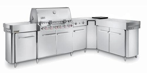 Cucina da esterno - SUMMIT® - Weber USA - in stile industriale / in acciaio / con impugnature
