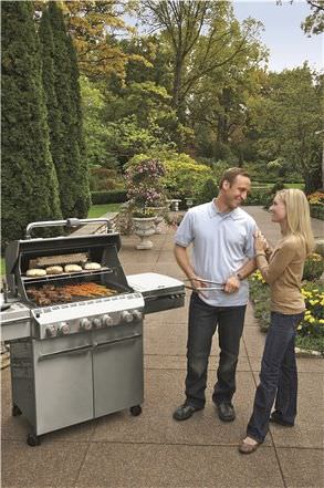 Barbecue a gas - SUMMIT® S-470 - Weber USA - professionale / con rotelle / in acciaio inossidabile