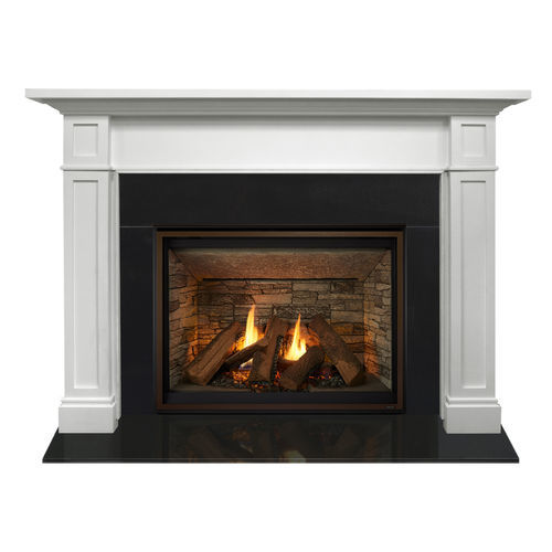 Cornice per camino classica - ACADIA - HEAT & GLO® - in legno / bianca