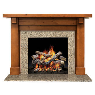 Cornice per camino classica - BATTLEFIELD  - heatilator - in granito / in legno