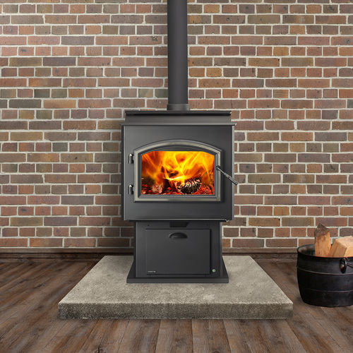 Stufa a legna - ADVENTURE III - QUADRA-FIRE - 20 kW...50 kW / contemporanea / in acciaio