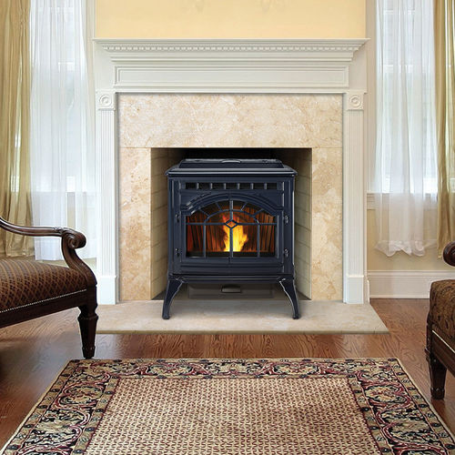 Stufa a pellet - MT VERNON AE  - QUADRA-FIRE - 0 - 5 kW / 5 kW...10 kW / tradizionale