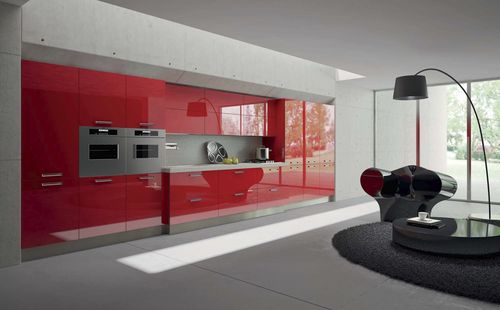 Cucina contemporanea - LIGHT 2 - Arrital - in vetro / in melaminico / con impugnature