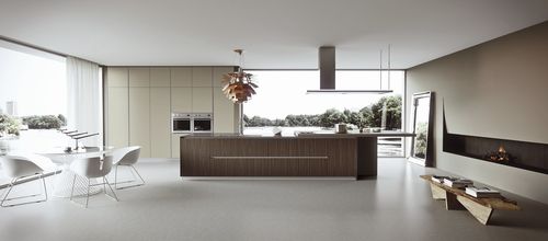 Cucina contemporanea - AK_02 5 - Arrital - in vetro / in legno / con isola