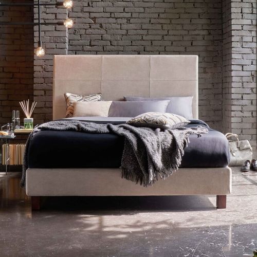 Testiera per letto matrimoniale - SIR - DORELAN - contemporanea / in tessuto / beige