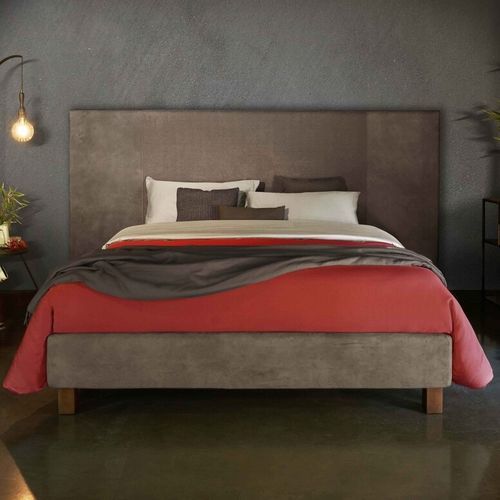 Testiera per letto matrimoniale - KNIGHT - DORELAN - contemporanea / in tessuto / marrone