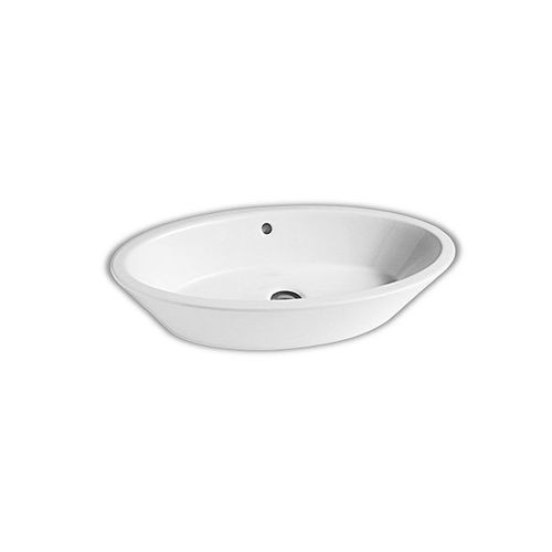Lavabo da appoggio - Y0M9 - HATRIA srl - in ceramica / ovale / 1 foro