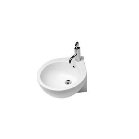 Lavabo sospeso - Y0H601 - HATRIA srl - in ceramica / d'angolo / 1 foro