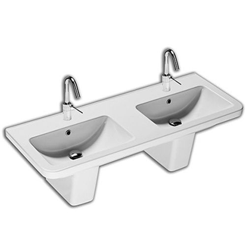 Lavabo da appoggio - YXJC01 - HATRIA srl - in ceramica / doppio / rettangolare