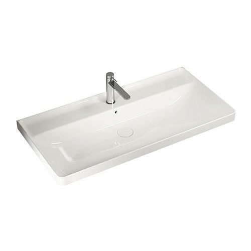 Lavabo sospeso - Y1EL25 - HATRIA srl - in ceramica / rettangolare / 1 foro