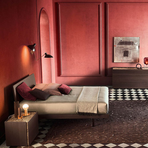 Letto matrimoniale - ALFA - PIANCA - singolo / contemporaneo / con testiera imbottita
