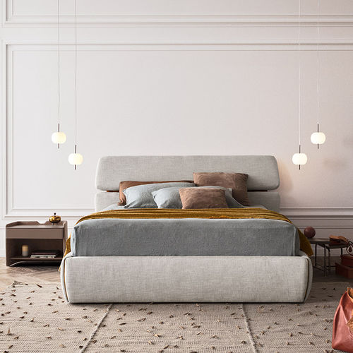Letto matrimoniale - RIALTO  - PIANCA - contemporaneo / imbottito / con testiera