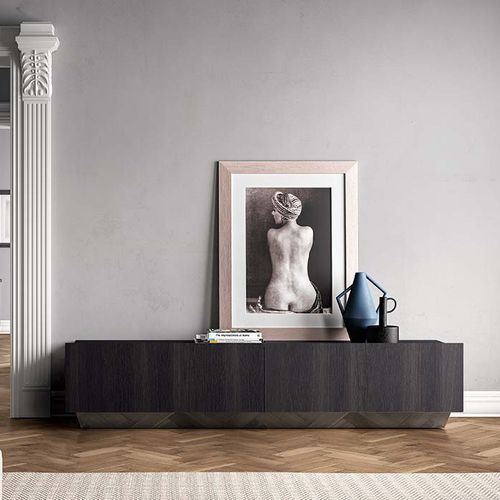 Credenza contemporanea - TOSCA  - PIANCA - in ebano / in legno di rosa / grigia