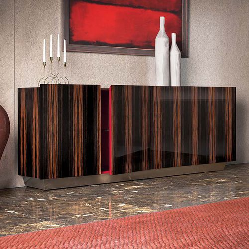 Credenza contemporanea - TOSCA - PIANCA - in legno laccato / in ebano / in legno di rosa