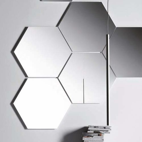 Specchio a muro - HEXAGONAL GEOMETRIKA - PIANCA - contemporaneo / luminoso a LED