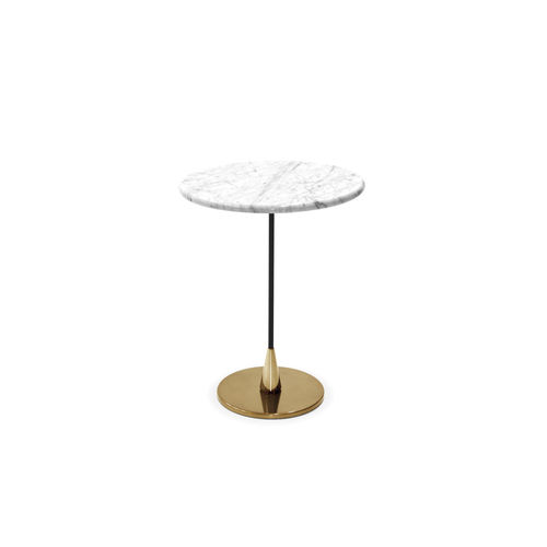 Tavolino contemporaneo - BAIO - PIANCA - in terrazzo / con supporto in metallo / rotondo