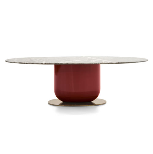 Tavolo contemporaneo - ETTORE - PIANCA - in legno / in metallo verniciato / in marmo
