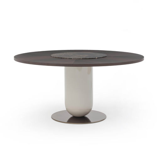 Tavolo contemporaneo - ETTORE - PIANCA - in legno / in marmo / con supporto in metallo