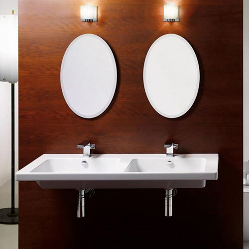Lavabo sospeso - NORM: 8625111 - GSI - in ceramica / con specchio regolabile / doppio