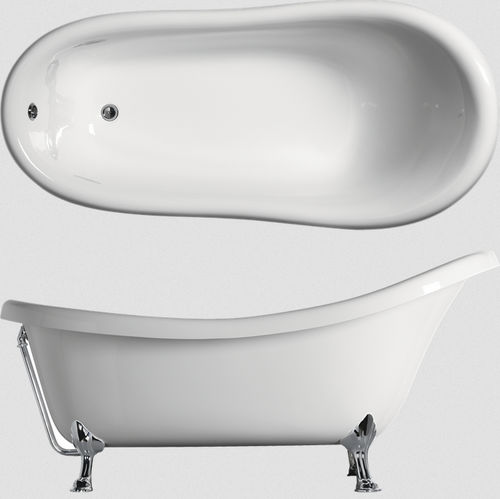 Vasca da bagno ovale - CLASSIC: VAL1 - GSI - con piedi / in acrilico / bianca
