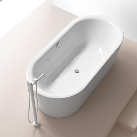 Vasca da bagno ovale - SAND: VASAND90  - GSI - da appoggio / in acrilico / bianca