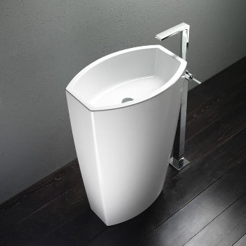 Lavabo autoportante - NORM: 75590PF11 - GSI - in ceramica / contemporaneo
