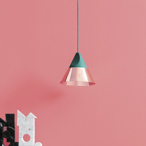 Lampada a sospensione - Slope - miniforms - in metallo laccato / in legno laccato / contemporanea