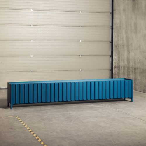 Credenza contemporanea - Container - miniforms - in legno laccato / con ante a libro / con 4 gambe