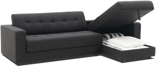 Divano letto - STOCKHOLM - BoConcept - contemporaneo / in tessuto / in pelle