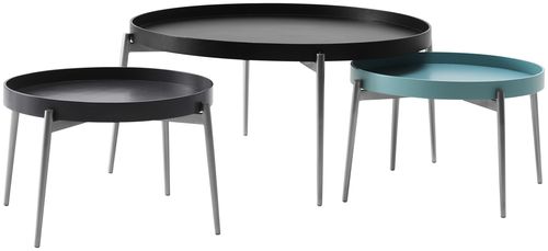 Tavolino basso contemporaneo - VERA  - BoConcept - in MDF / in acciaio / rotondo