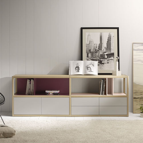 Credenza contemporanea - KAI - TREKU - in legno laccato / in legno massiccio / in marmo