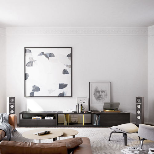 Mobile porta TV contemporaneo - KAI - TREKU - lowboard / in rovere / in legno laccato