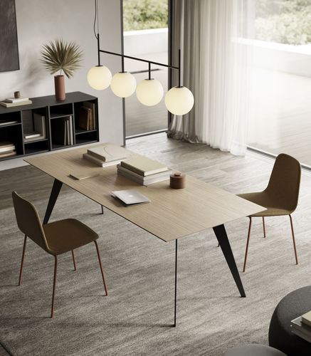 Scrivania contemporanea - AISE - TREKU - in rovere / in noce / in metallo