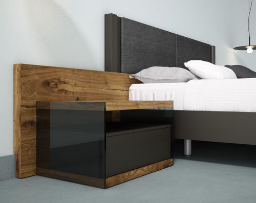 Testiera per letto matrimoniale - HERMES &amp; LYON - MUEBLES MESEGUE, S.A. - contemporanea / in legno / imbottita