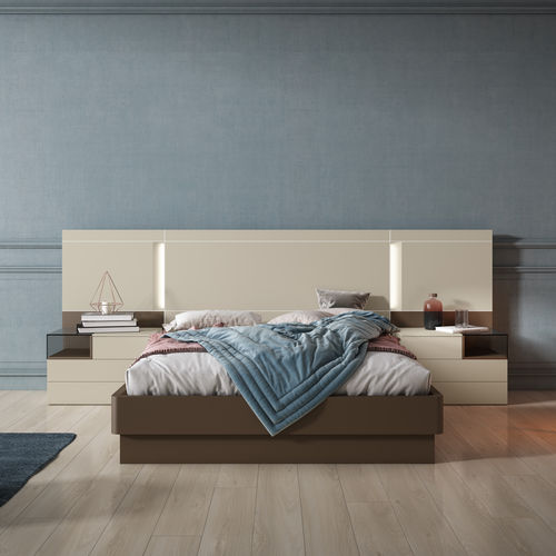 Testiera per letto matrimoniale - MINO: comp.111 - MUEBLES MESEGUE, S.A. - contemporanea / in legno laccato / su misura