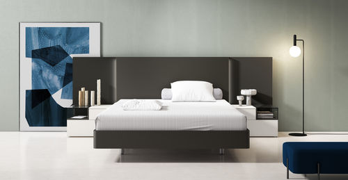 Testiera per letto matrimoniale - WALL: comp.113 - MUEBLES MESEGUE, S.A. - contemporanea / impiallacciata in legno / in MDF laccato