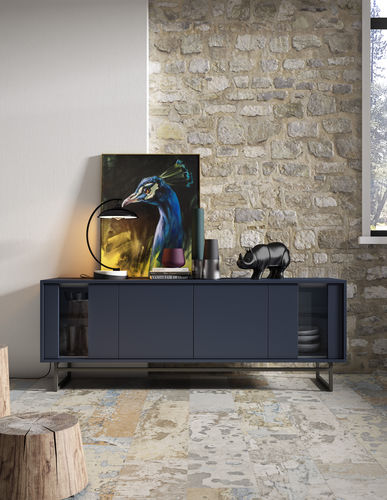Credenza contemporanea - BOOK - MUEBLES MESEGUE, S.A. - in legno laccato / in metallo / su misura