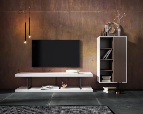 Parete attrezzata TV contemporaneo - DOBLE - MUEBLES MESEGUE, S.A. - in legno / su misura / per uso contract