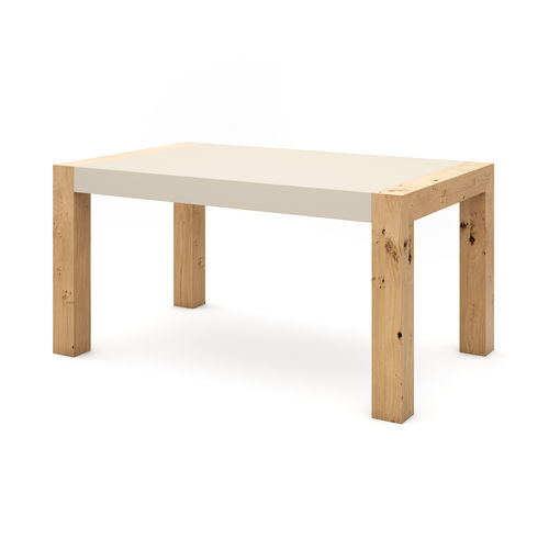 Tavolo contemporaneo - 03 - MUEBLES MESEGUE, S.A. - in legno laccato / con supporto in legno / rettangolare
