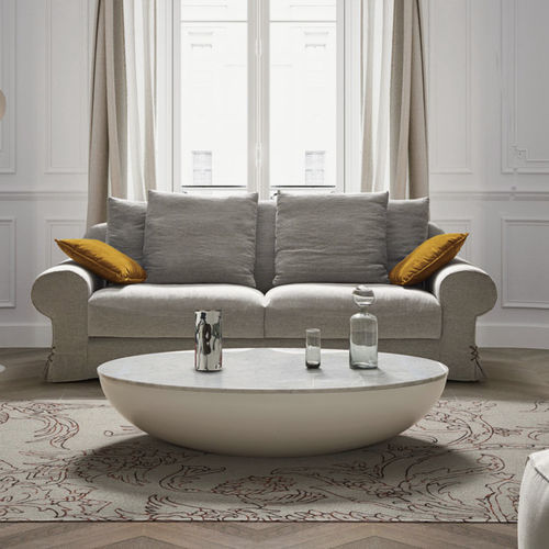 Tavolino basso contemporaneo - LUNA - FRAJUMAR- BELTA - in rovere / in marmo / con supporto in MDF