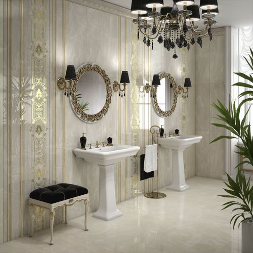 Piastrella in gres porcellanato - ADVANCE BRILLO - SALONI CERAMICA - lucida / 3D / da interno