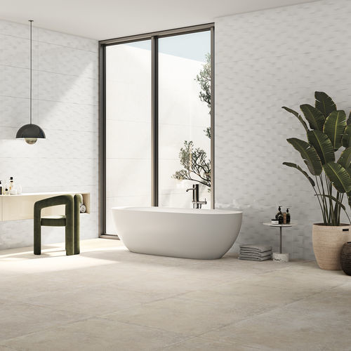 Piastrella in gres porcellanato - SNOW  - SALONI CERAMICA - opaca / a rilievo / da interno